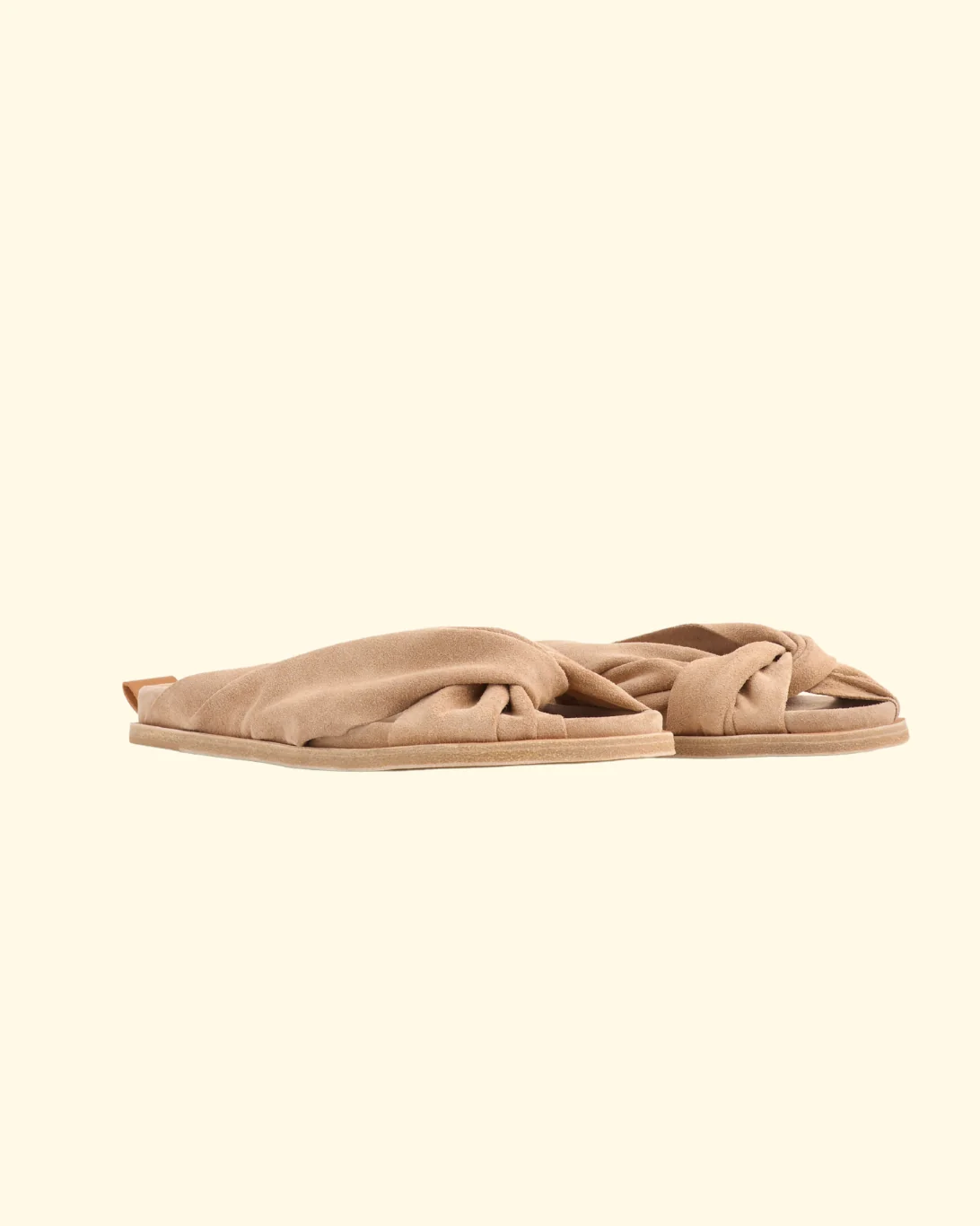 Suede Crossed Sandals | Sand - Image 3
