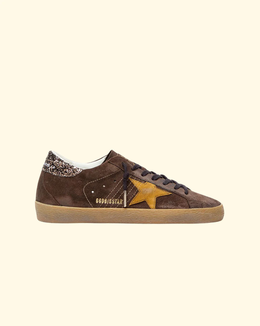 Super-Star Suede and Glitter | Brown/Okra