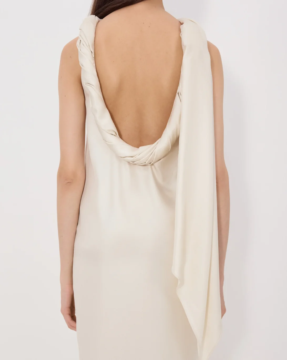 Susan Twisted Collar Dress | Ivory - Image 5