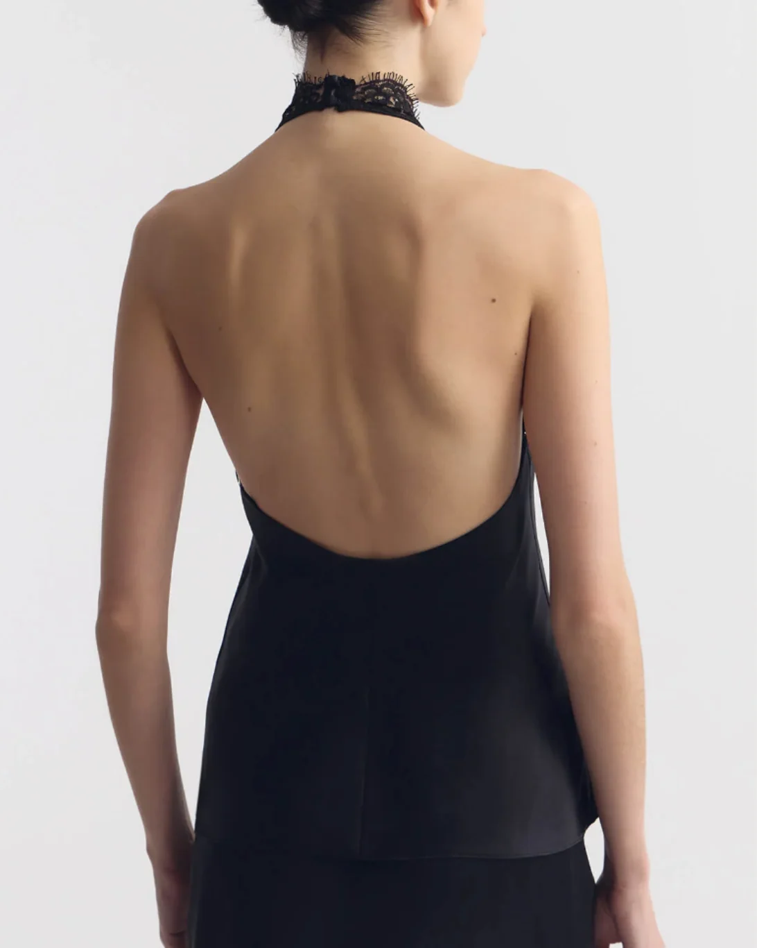 Teo Lace Halterneck Top | Black - Image 5
