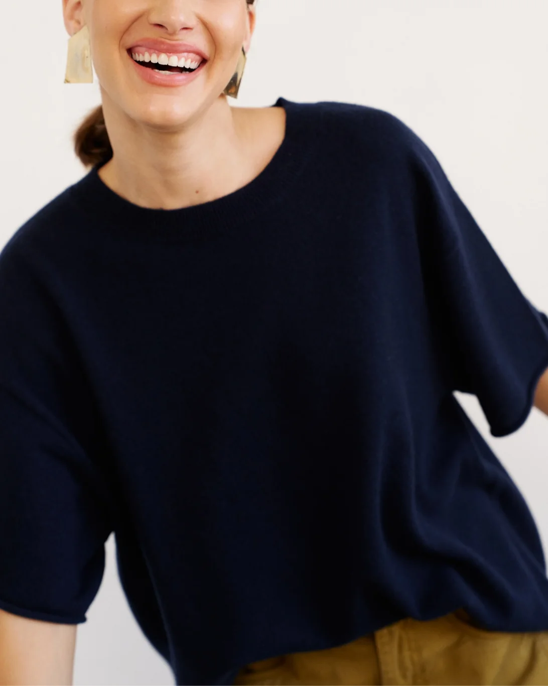 The Cashmere Tee | Navy - Image 3