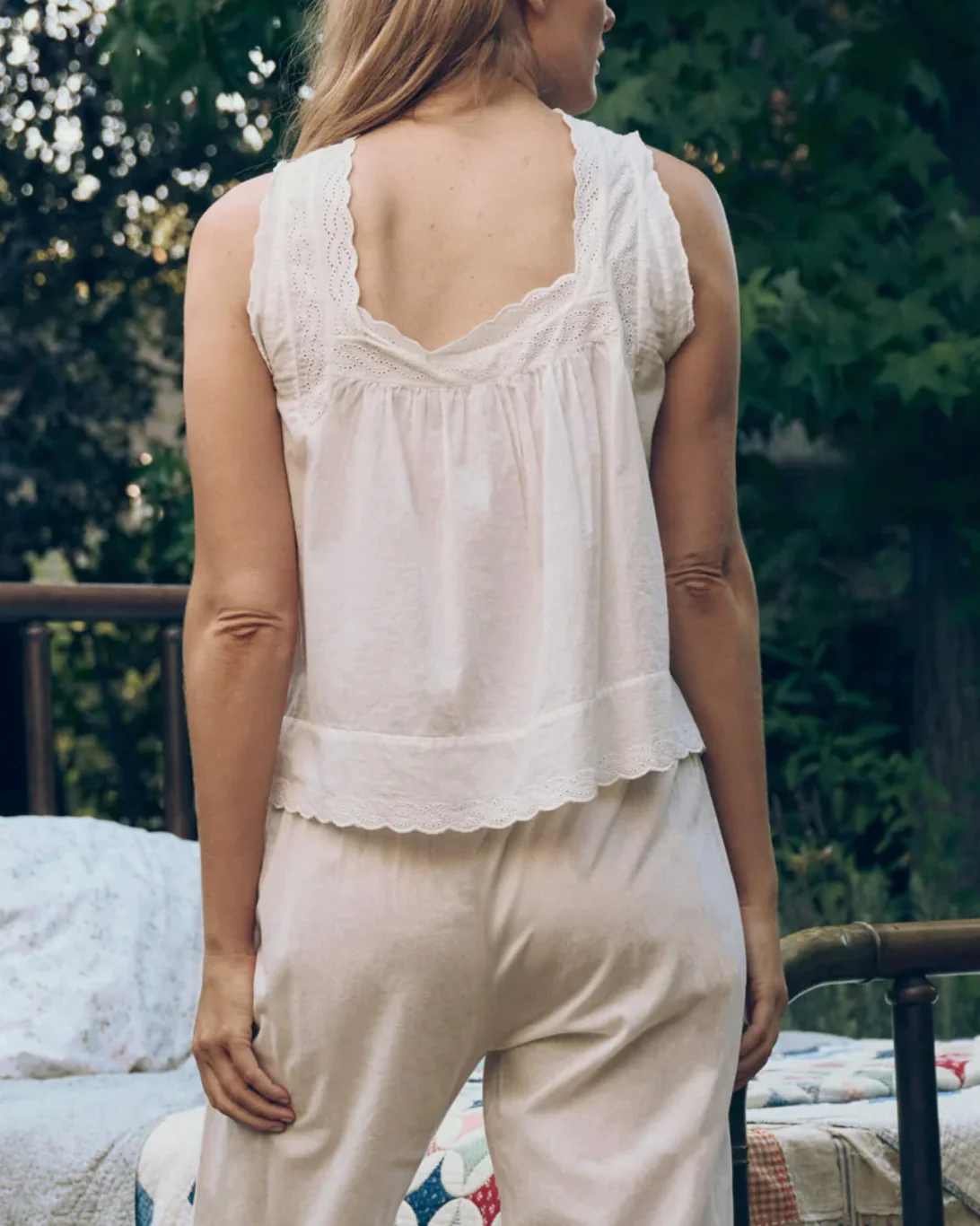 The Eyelet Tank | True White - Image 3