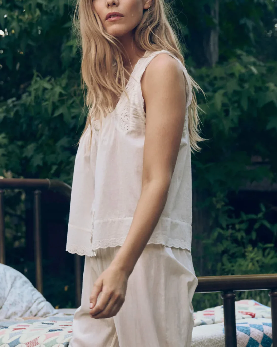 The Eyelet Tank | True White - Image 4