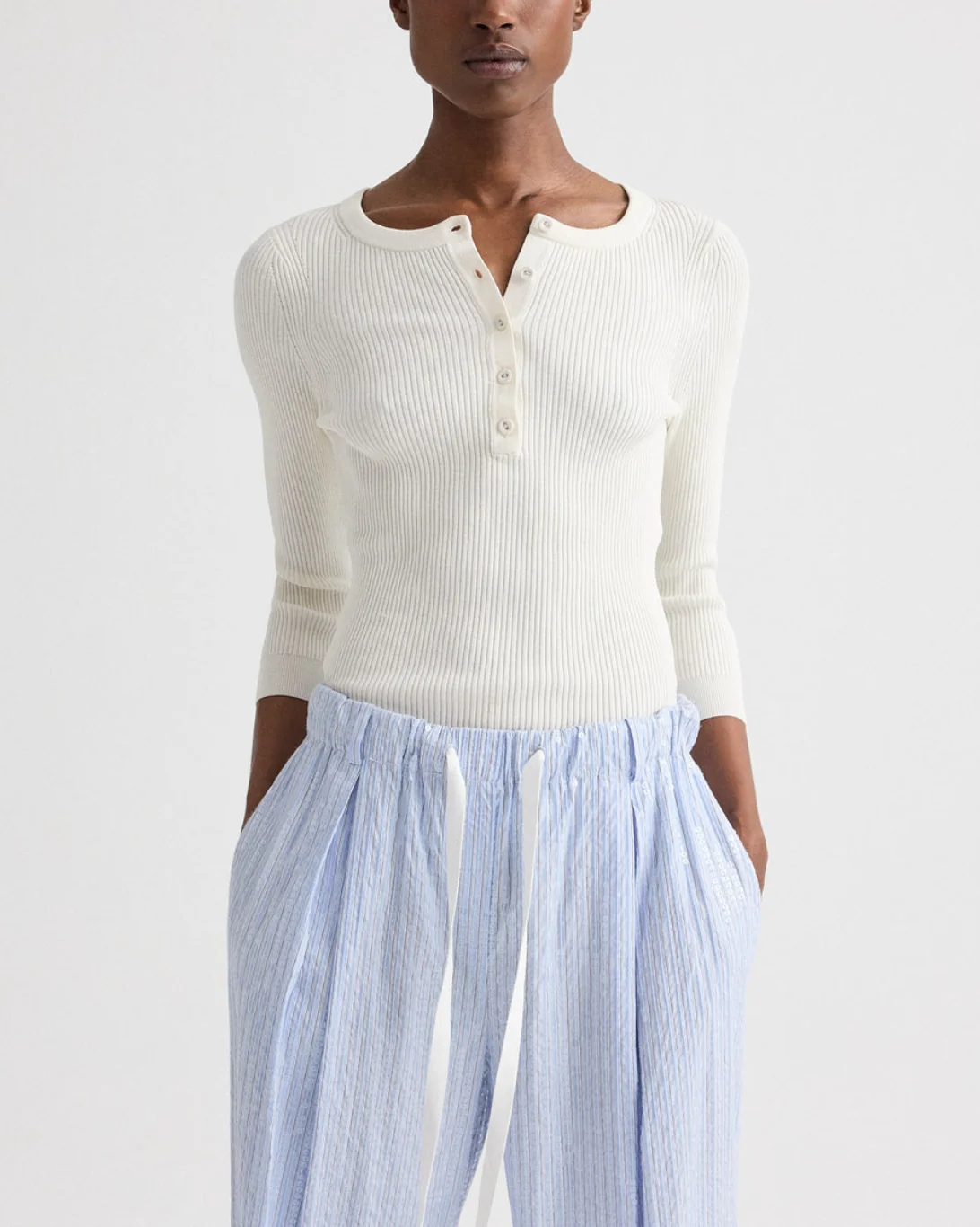 The Henley Top | Ivory - Image 2