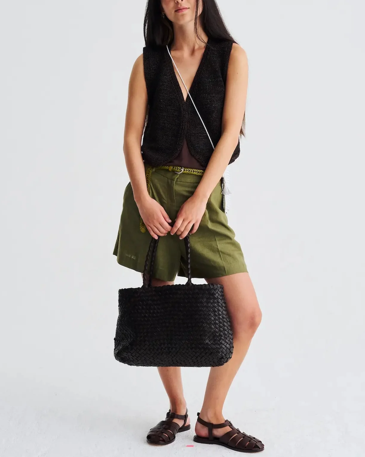 Vintage Mesh Tote | Dark Brown - Image 7