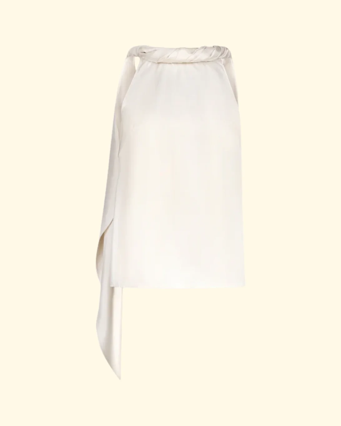 Wilma Twisted Collar Shirt | Ivory