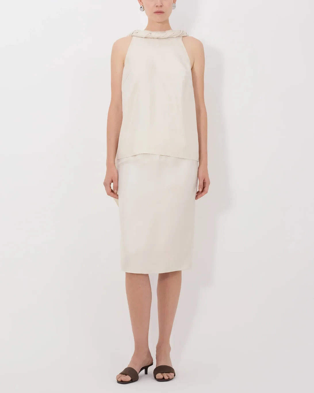 Wilma Twisted Collar Shirt | Ivory - Image 2