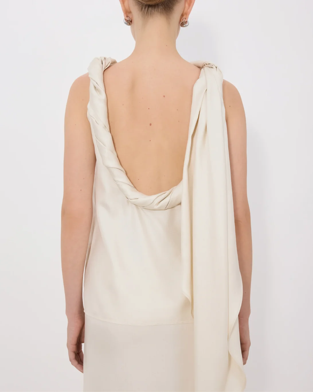 Wilma Twisted Collar Shirt | Ivory - Image 5
